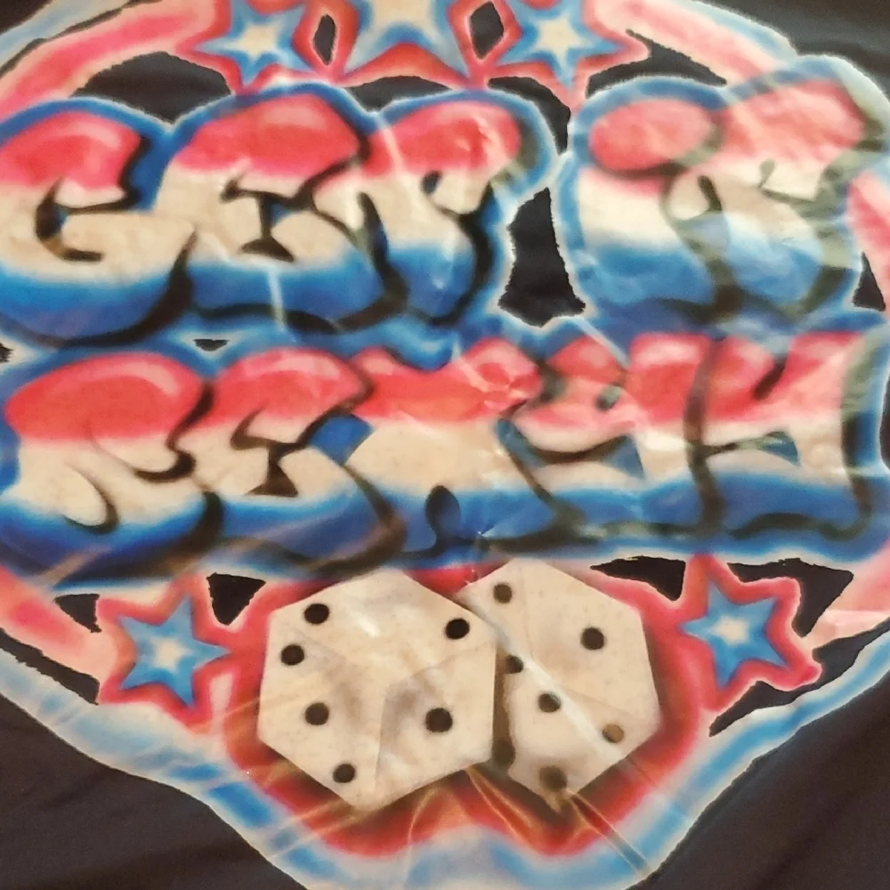 SHEIN Blue Tee with Red and White Graphic - Picture 5 of 5